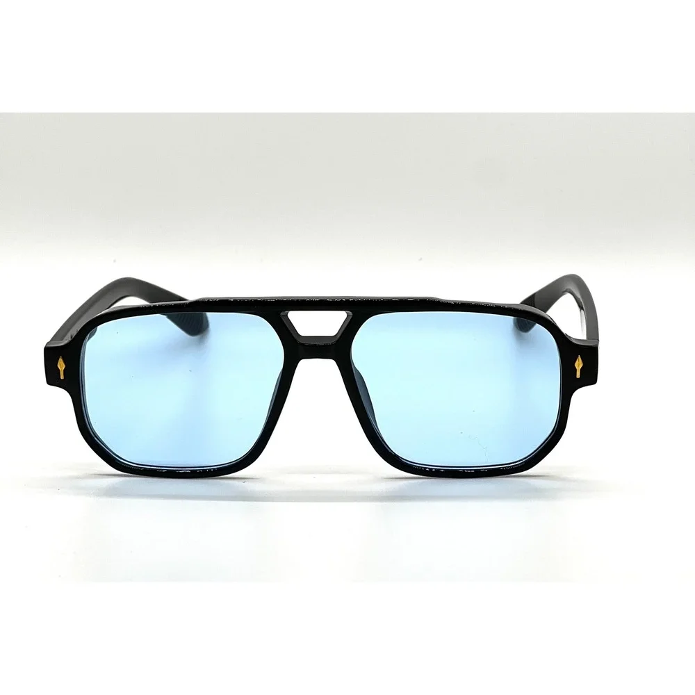 Men Retro Pilot Aviator Style Oversized Square‎ Rectangular Frame Lentes Gafas